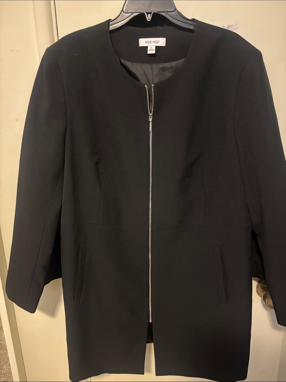 Nine West Black Women's Zip-Front